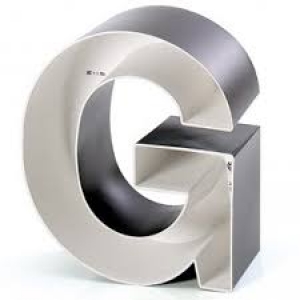 Channel letters - brushed silver finish