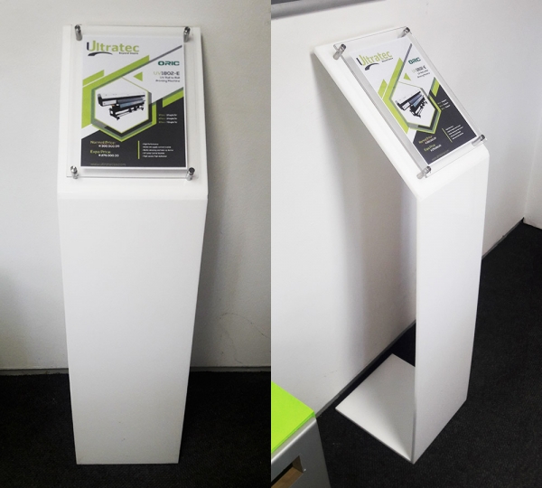 White Acrylic brochure stand