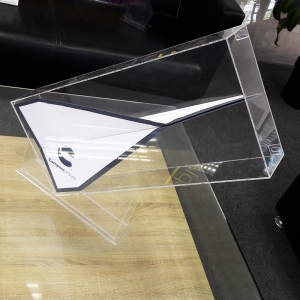 Clear perspex display box that can be wall mounted and stand on a table