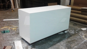 Custom Cosmetic Counter - Wood and Acrylic Combination counter